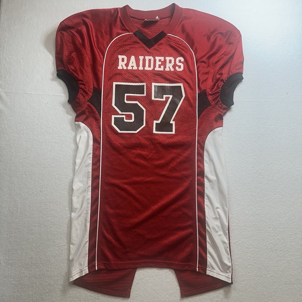 Raiders  57 Red Football Jersey Adult Small Tag 12 Mesh Athletic‎ Shirt